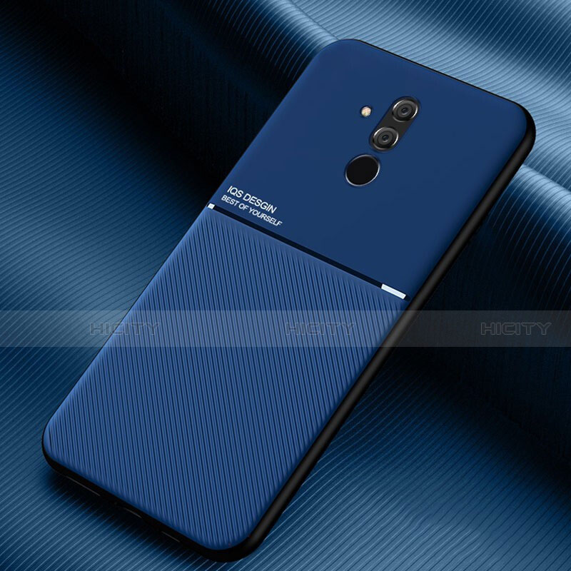 Huawei Mate 20 Lite用シリコンケース ソフトタッチラバー ツイル カバー Y01 ファーウェイ ネイビー