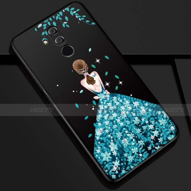 Huawei Mate 20 Lite用シリコンケース ソフトタッチラバー バタフライ ドレスガール ドレス少女 カバー H02 ファーウェイ 