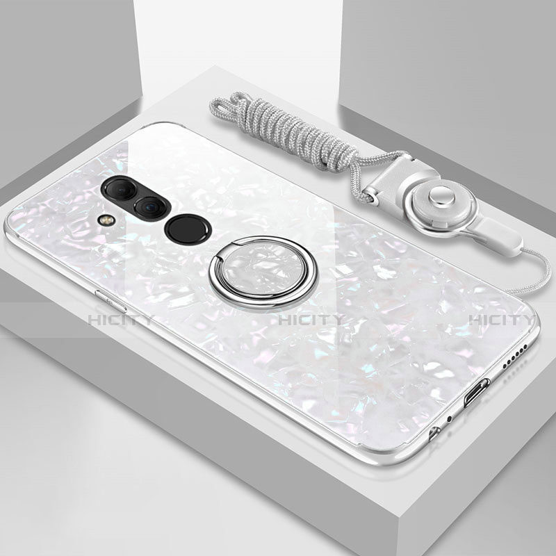 Huawei Mate 20 Lite用ハイブリットバンパーケース プラスチック 鏡面 カバー アンド指輪 マグネット式 T01 ファーウェイ 