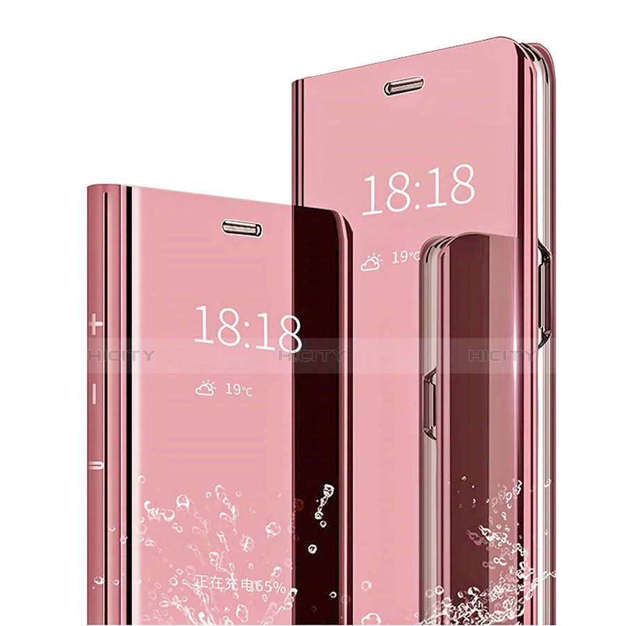 Huawei Mate 20 Pro用手帳型 レザーケース スタンド 鏡面 カバー L04 ファーウェイ ローズゴールド