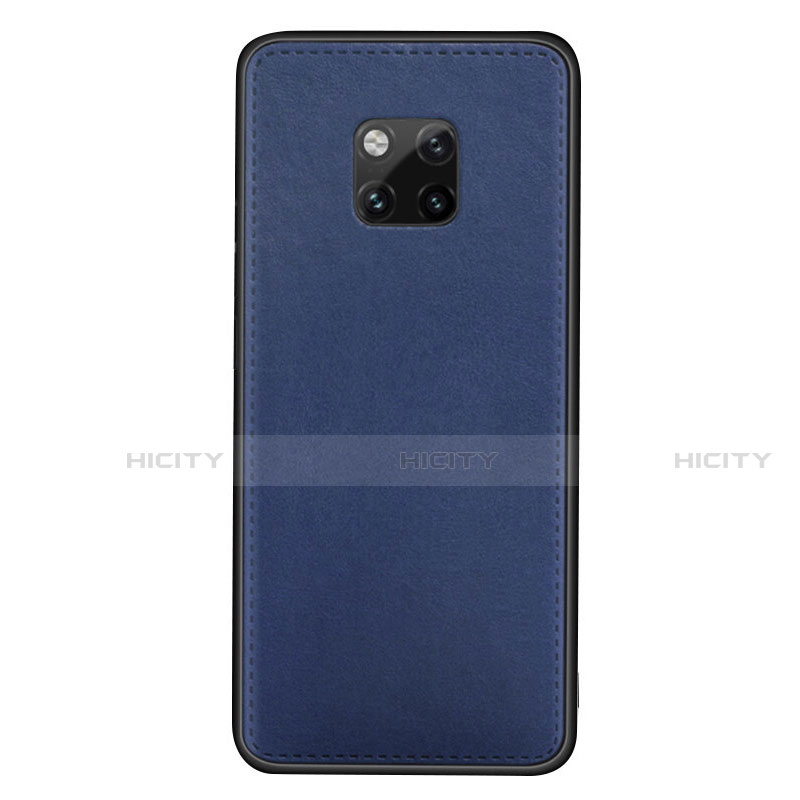 Huawei Mate 20 Pro用ケース 高級感 手触り良いレザー柄 R07 ファーウェイ ネイビー