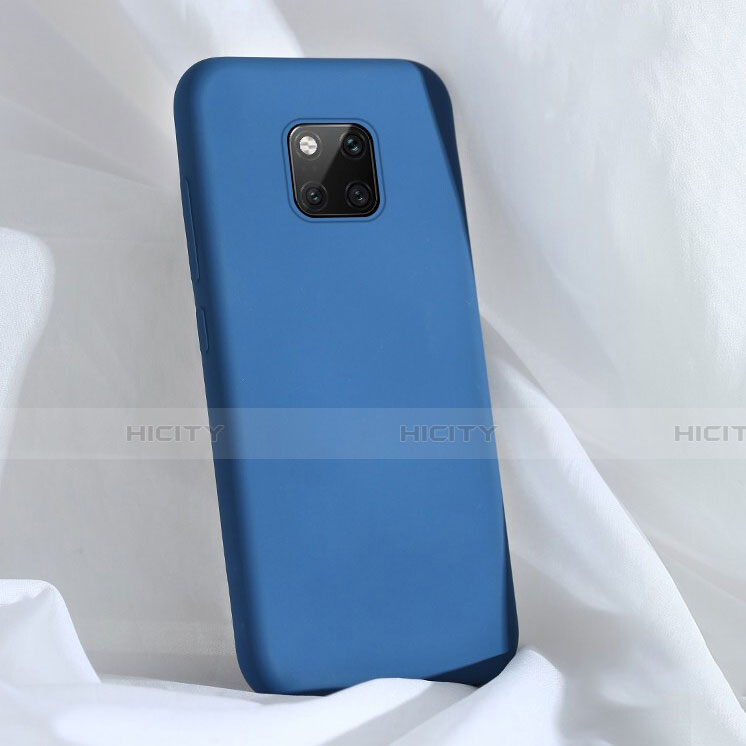 Huawei Mate 20 Pro用360度 フルカバー極薄ソフトケース シリコンケース 耐衝撃 全面保護 バンパー C03 ファーウェイ ネイビー