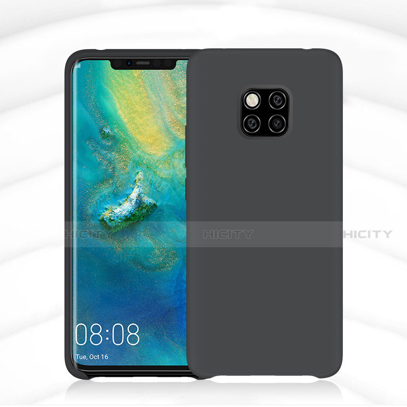 Huawei Mate 20 Pro用360度 フルカバー極薄ソフトケース シリコンケース 耐衝撃 全面保護 バンパー C02 ファーウェイ ブラック