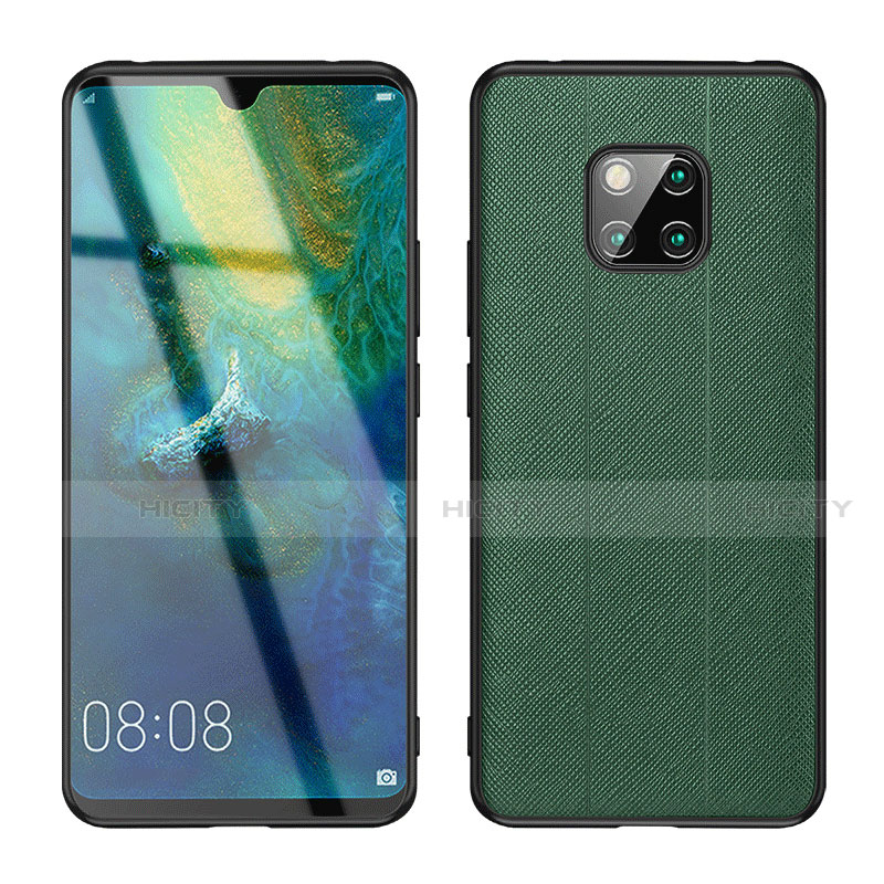 Huawei Mate 20 Pro用シリコンケース ソフトタッチラバー レザー柄 カバー H03 ファーウェイ 