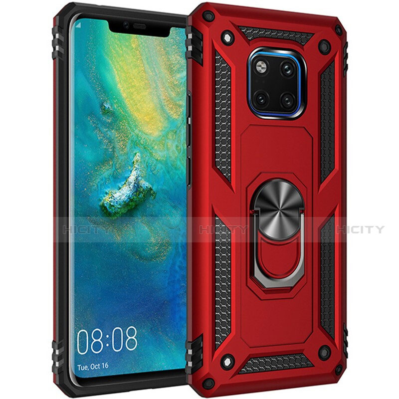 Huawei Mate 20 Pro用ハイブリットバンパーケース プラスチック アンド指輪 マグネット式 R01 ファーウェイ 