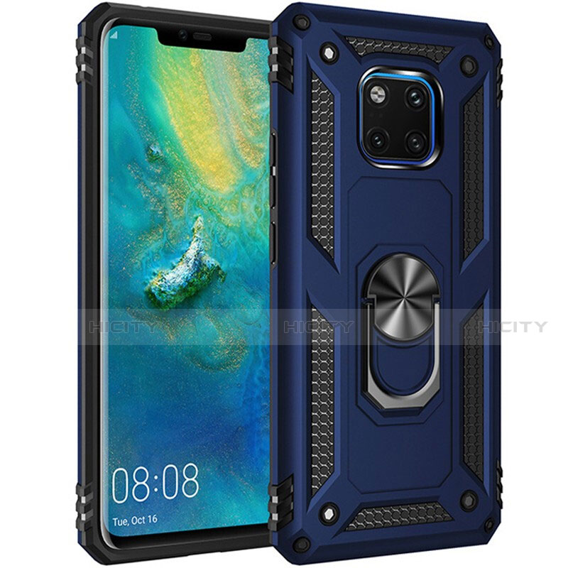 Huawei Mate 20 Pro用ハイブリットバンパーケース プラスチック アンド指輪 マグネット式 R01 ファーウェイ 