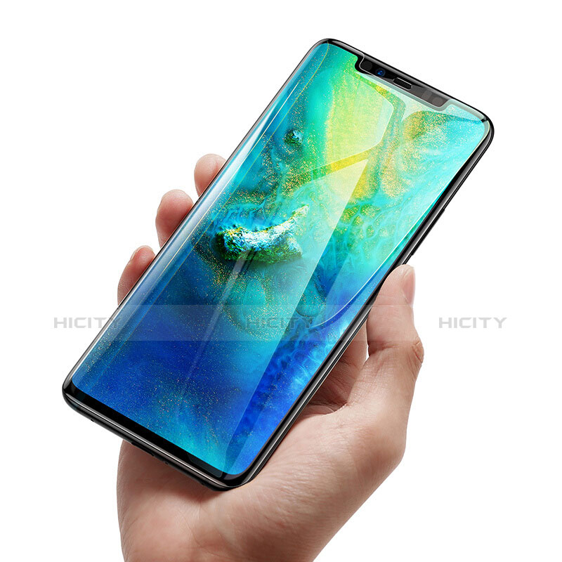 Huawei Mate 20 Pro用強化ガラス フル液晶保護フィルム F02 ファーウェイ ブラック