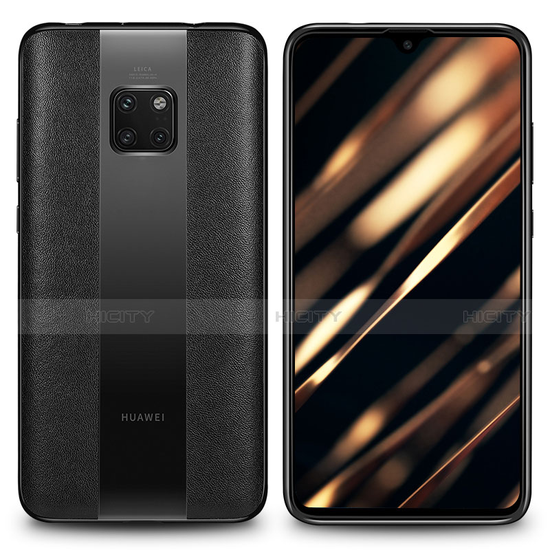 Huawei Mate 20 RS用シリコンケース ソフトタッチラバー レザー柄 カバー H01 ファーウェイ 