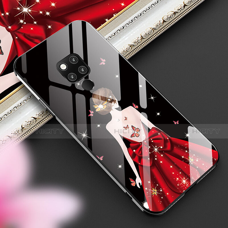 Huawei Mate 20 X 5G用ハイブリットバンパーケース プラスチック ドレスガール ドレス少女 鏡面 カバー ファーウェイ マルチカラー