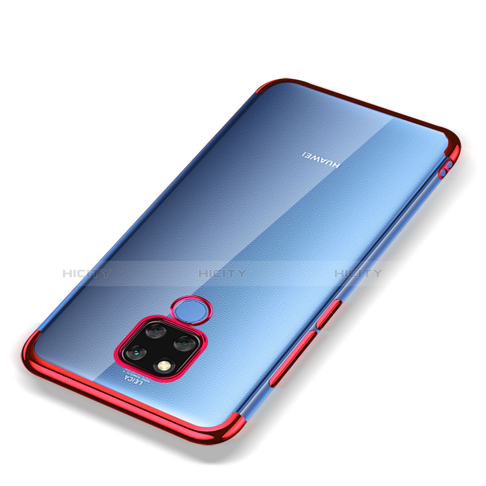 Huawei Mate 20 X 5G用極薄ソフトケース シリコンケース 耐衝撃 全面保護 クリア透明 T07 ファーウェイ レッド