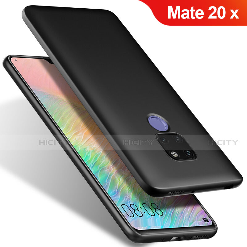 Huawei Mate 20 X 5G用極薄ソフトケース シリコンケース 耐衝撃 全面保護 S02 ファーウェイ ブラック