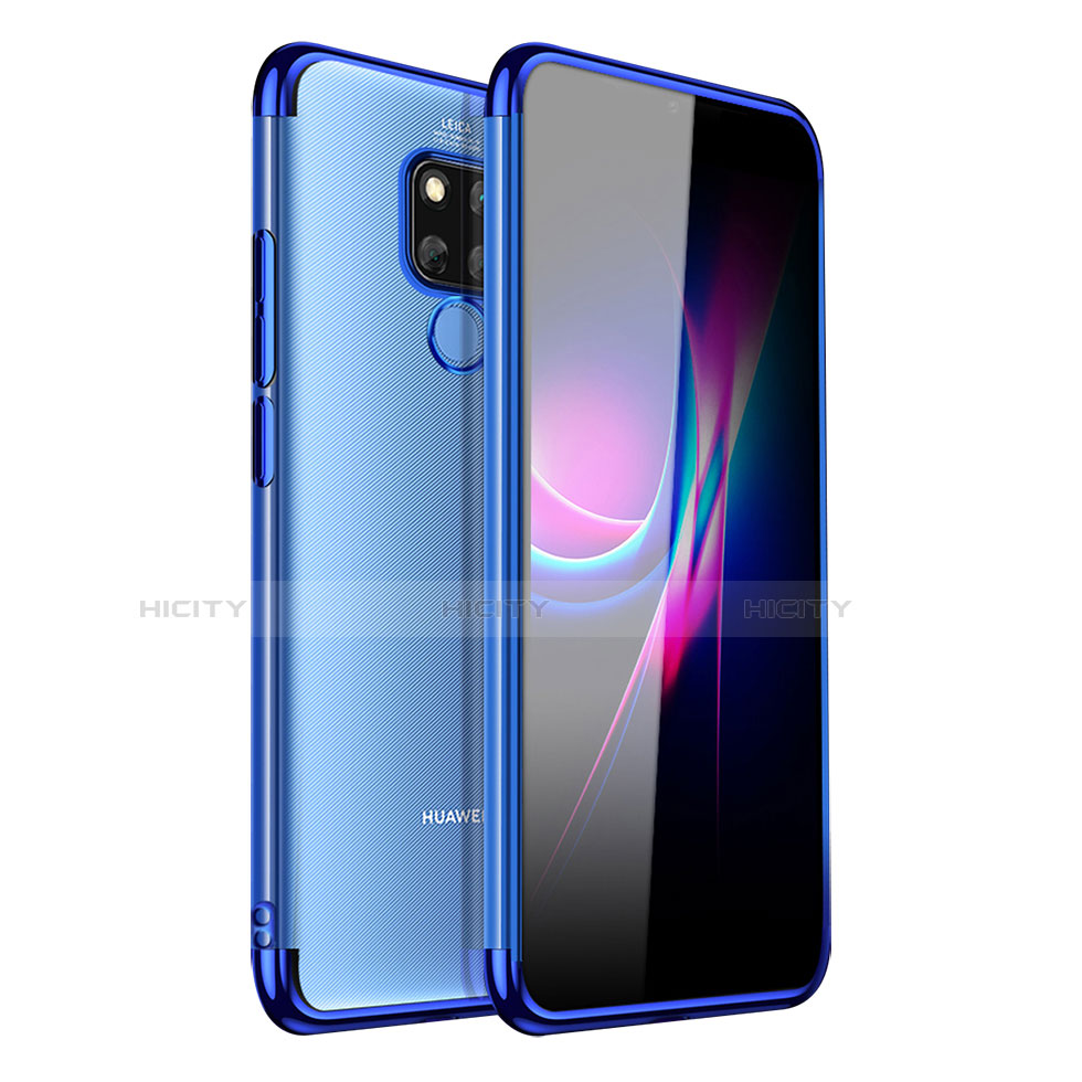 Huawei Mate 20 X 5G用極薄ソフトケース シリコンケース 耐衝撃 全面保護 クリア透明 H01 ファーウェイ ネイビー