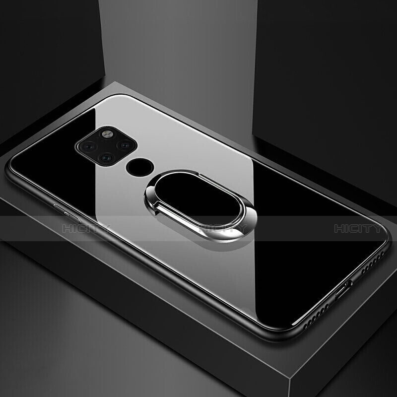 Huawei Mate 20 X 5G用ハイブリットバンパーケース プラスチック 鏡面 カバー アンド指輪 マグネット式 T01 ファーウェイ 