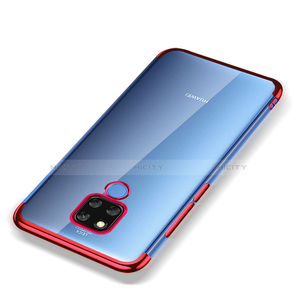 Huawei Mate 20 X用極薄ソフトケース シリコンケース 耐衝撃 全面保護 クリア透明 T07 ファーウェイ レッド