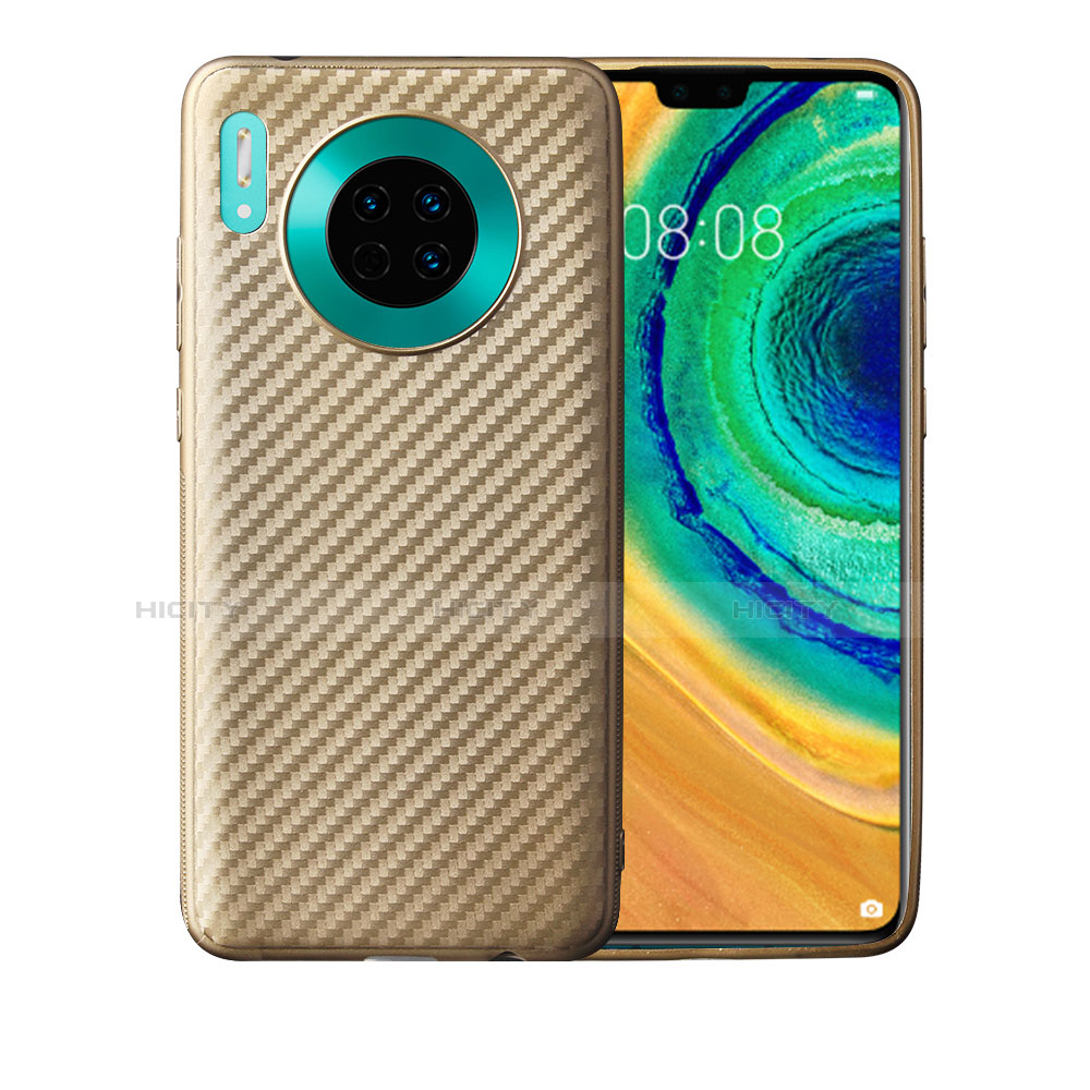 Huawei Mate 30 5G用シリコンケース ソフトタッチラバー ツイル カバー ファーウェイ 