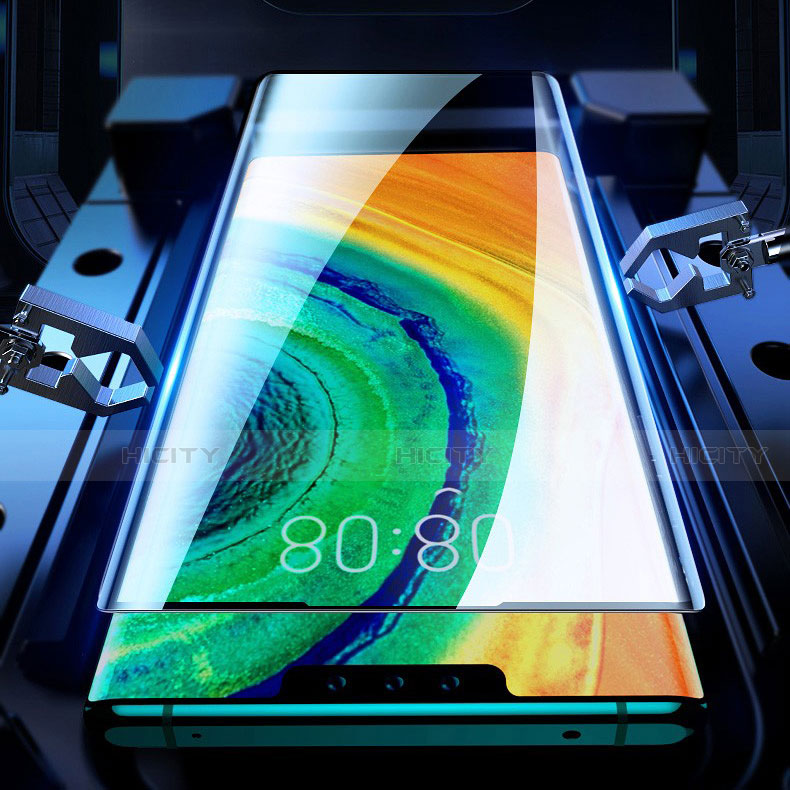 Huawei Mate 30 5G用強化ガラス フル液晶保護フィルム F04 ファーウェイ ブラック