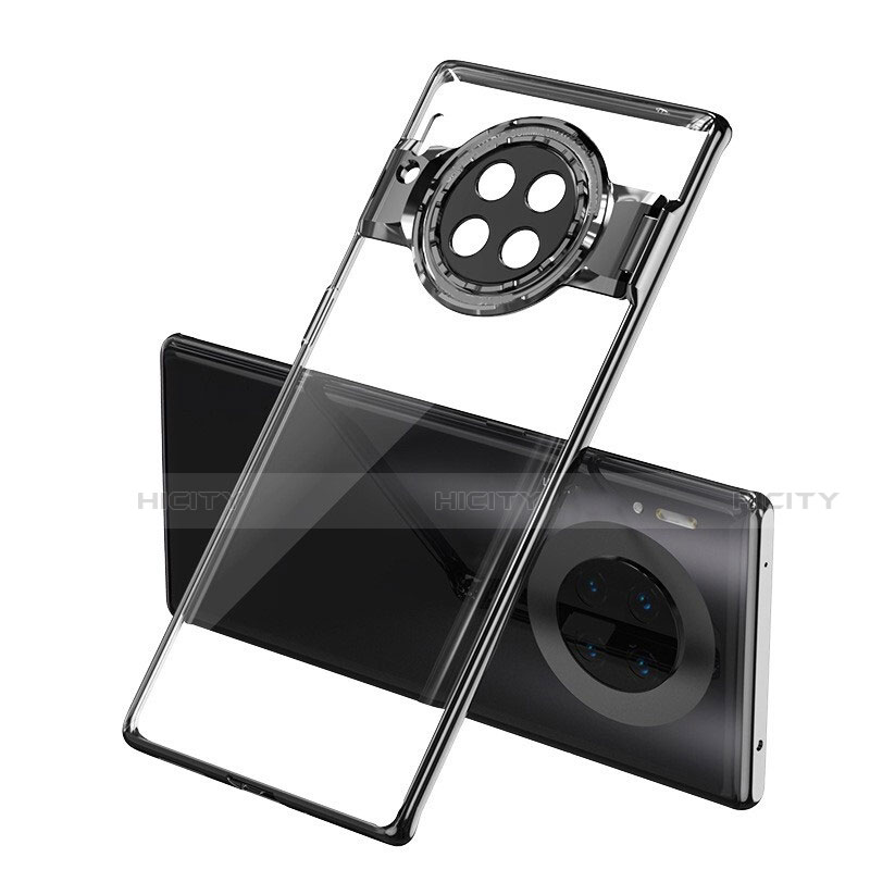 Huawei Mate 30用ハードカバー クリスタル クリア透明 S02 ファーウェイ ブラック