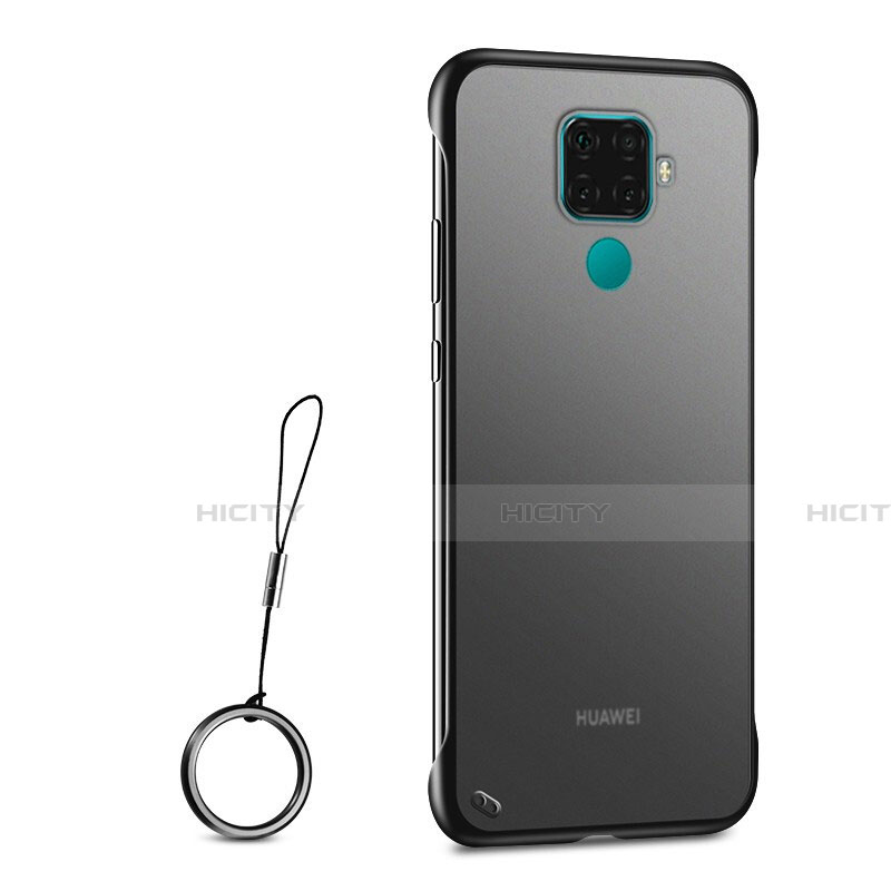 Huawei Mate 30 Lite用ハードカバー クリスタル クリア透明 H01 ファーウェイ ブラック