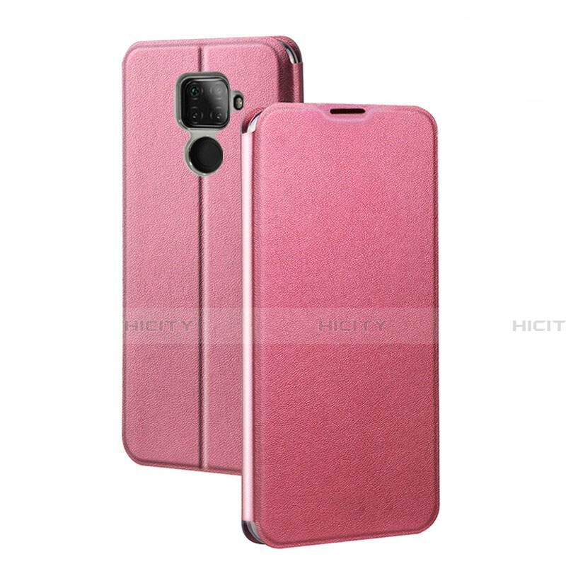 Huawei Mate 30 Lite用手帳型 レザーケース スタンド カバー L03 ファーウェイ ピンク