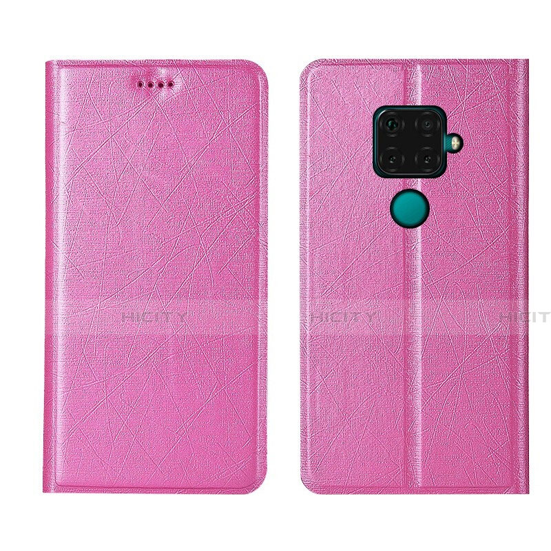 Huawei Mate 30 Lite用手帳型 レザーケース スタンド カバー L05 ファーウェイ ピンク