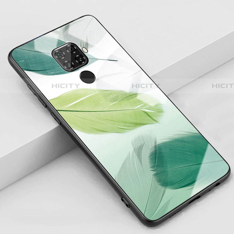 Huawei Mate 30 Lite用ハイブリットバンパーケース プラスチック パターン 鏡面 カバー S02 ファーウェイ グリーン