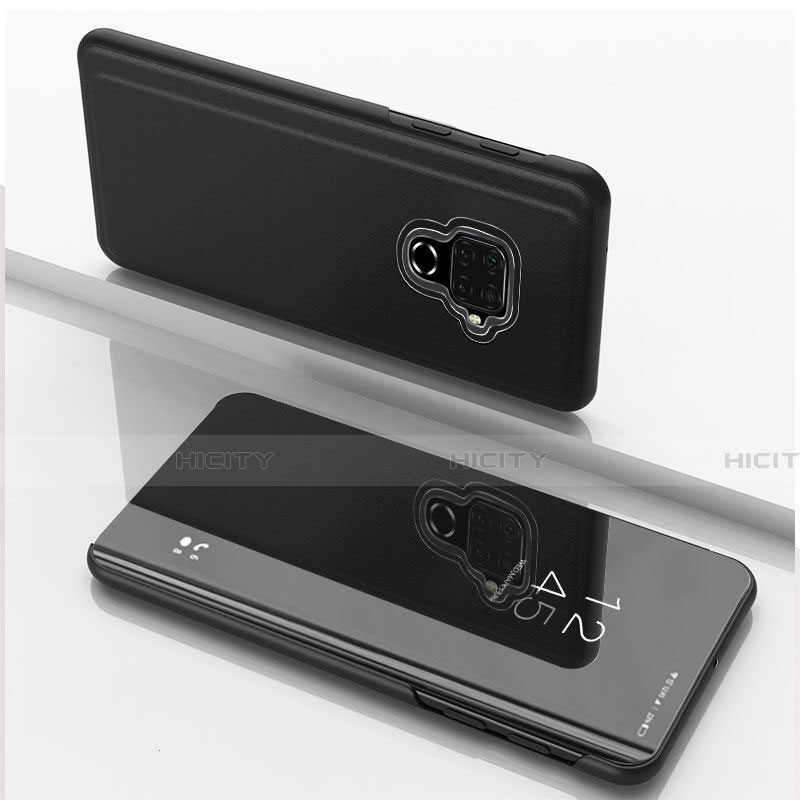 Huawei Mate 30 Lite用手帳型 レザーケース スタンド 鏡面 カバー ファーウェイ ブラック