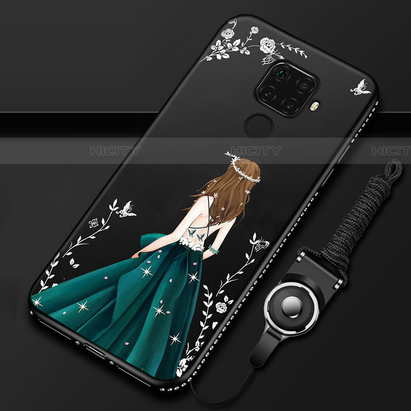 Huawei Mate 30 Lite用シリコンケース ソフトタッチラバー バタフライ ドレスガール ドレス少女 カバー S02 ファーウェイ 