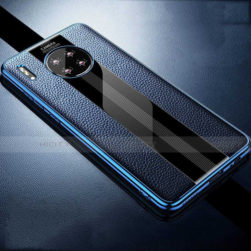 Huawei Mate 30 Pro 5G用シリコンケース ソフトタッチラバー レザー柄 カバー Z01 ファーウェイ 