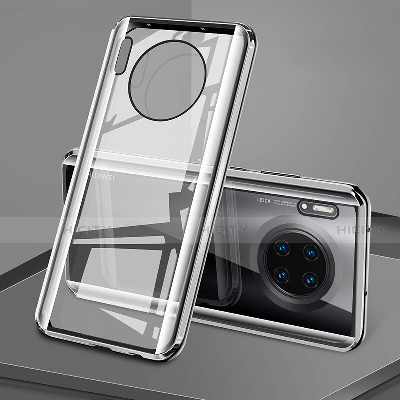 Huawei Mate 30 Pro 5G用ケース 高級感 手触り良い アルミメタル 製の金属製 360度 フルカバーバンパー 鏡面 カバー T08 ファーウェイ 