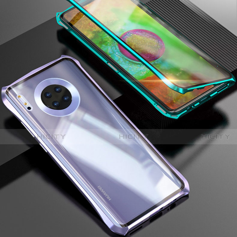 Huawei Mate 30 Pro用ケース 高級感 手触り良い アルミメタル 製の金属製 360度 フルカバーバンパー 鏡面 カバー M08 ファーウェイ 