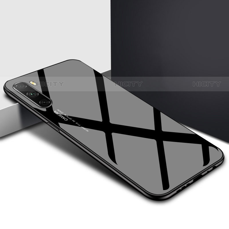 Huawei Mate 40 Lite 5G用ハイブリットバンパーケース プラスチック 鏡面 カバー ファーウェイ ブラック