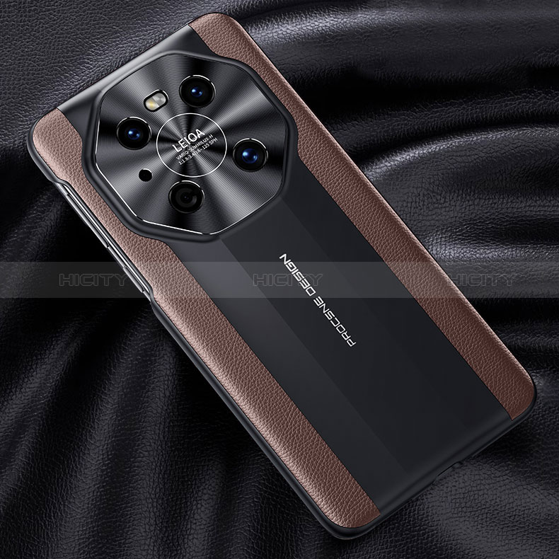 Huawei Mate 40 Pro用ケース 高級感 手触り良いレザー柄 JB5 ファーウェイ ブラウン