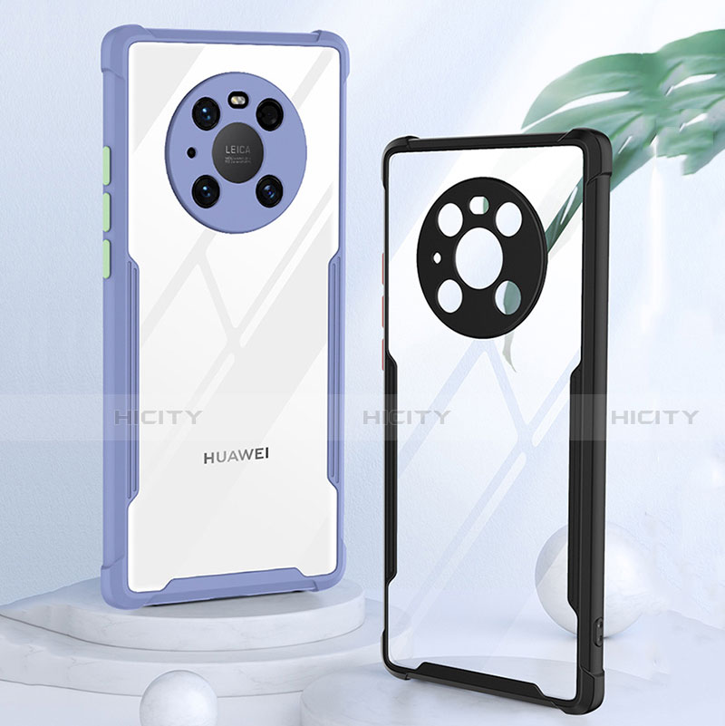 Huawei Mate 40 Pro用ハイブリットバンパーケース クリア透明 プラスチック 鏡面 カバー K01 ファーウェイ 