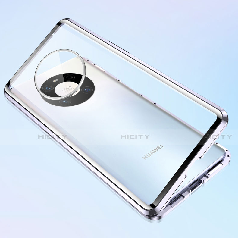 Huawei Mate 40 Pro用ケース 高級感 手触り良い アルミメタル 製の金属製 360度 フルカバーバンパー 鏡面 カバー M03 ファーウェイ 