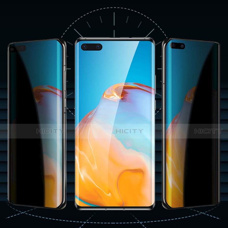 Huawei Mate 40 Pro用反スパイ 強化ガラス 液晶保護フィルム M01 ファーウェイ クリア