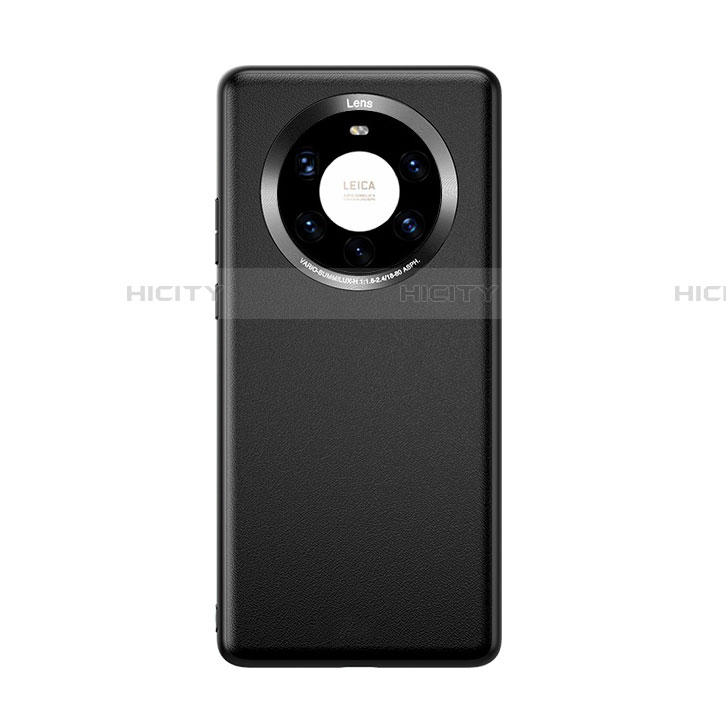 Huawei Mate 40 Pro+ Plus用ケース 高級感 手触り良いレザー柄 ファーウェイ ブラック