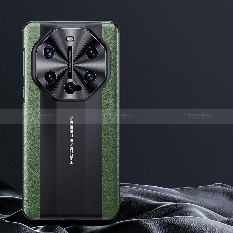 Huawei Mate 40 RS用ケース 高級感 手触り良いレザー柄 JB2 ファーウェイ グリーン