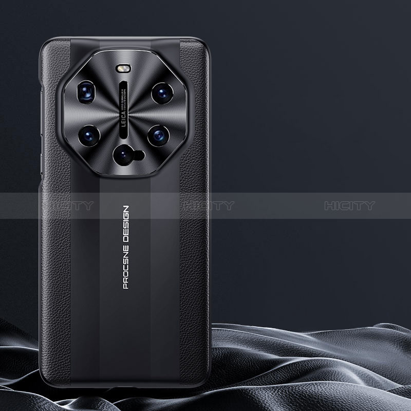 Huawei Mate 40 RS用ケース 高級感 手触り良いレザー柄 JB2 ファーウェイ ブラック