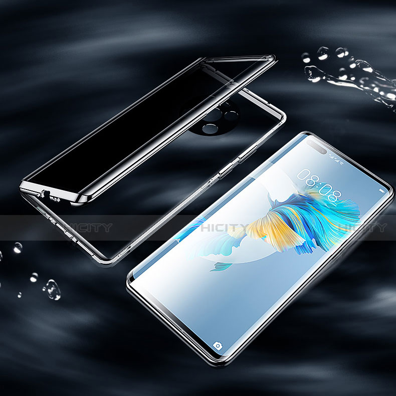 Huawei Mate 40E Pro 5G用ケース 高級感 手触り良い アルミメタル 製の金属製 360度 フルカバーバンパー 鏡面 カバー K01 ファーウェイ 