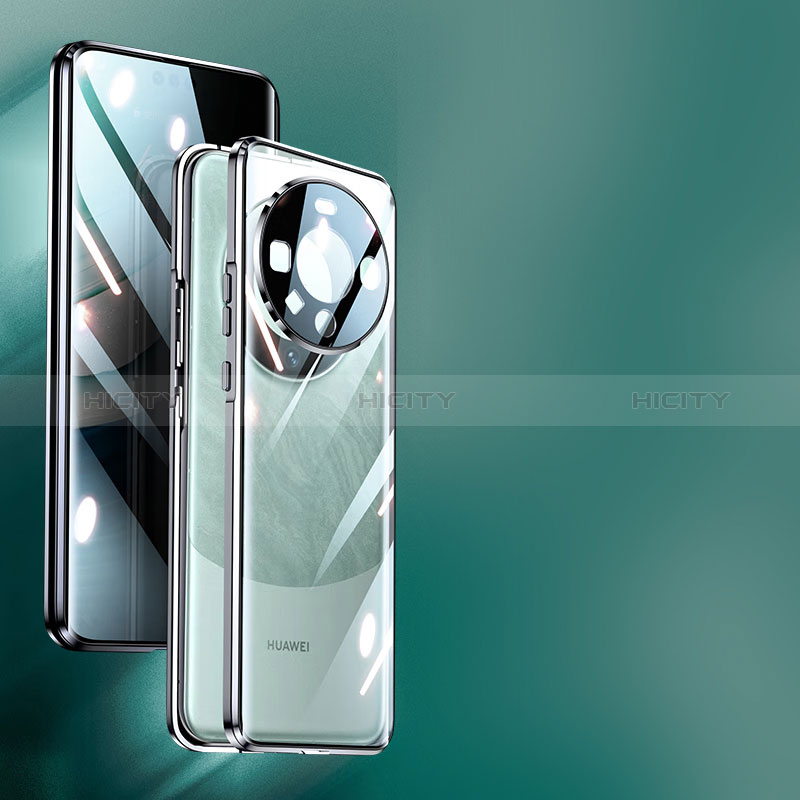 Huawei Mate 60 Pro用ケース 高級感 手触り良い アルミメタル 製の金属製 360度 フルカバーバンパー 鏡面 カバー ファーウェイ 