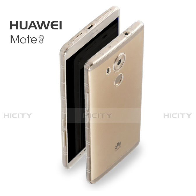 Huawei Mate 8用極薄ソフトケース シリコンケース 耐衝撃 全面保護 クリア透明 T04 ファーウェイ クリア