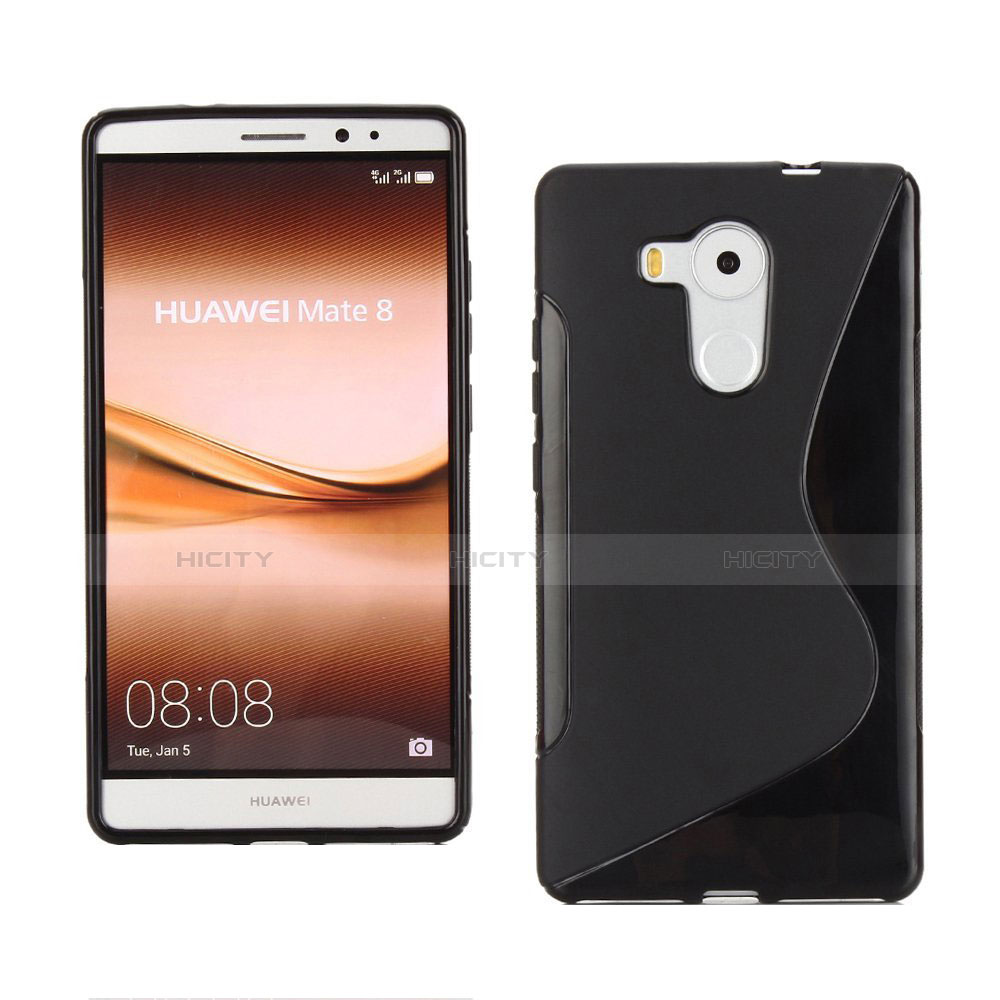 Huawei Mate 8用ソフトケース S ライン ファーウェイ ブラック