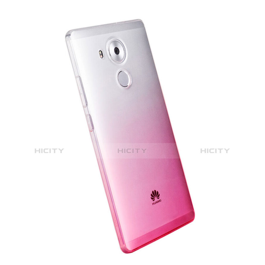 Huawei Mate 8用極薄ソフトケース グラデーション 勾配色 クリア透明 ファーウェイ ピンク