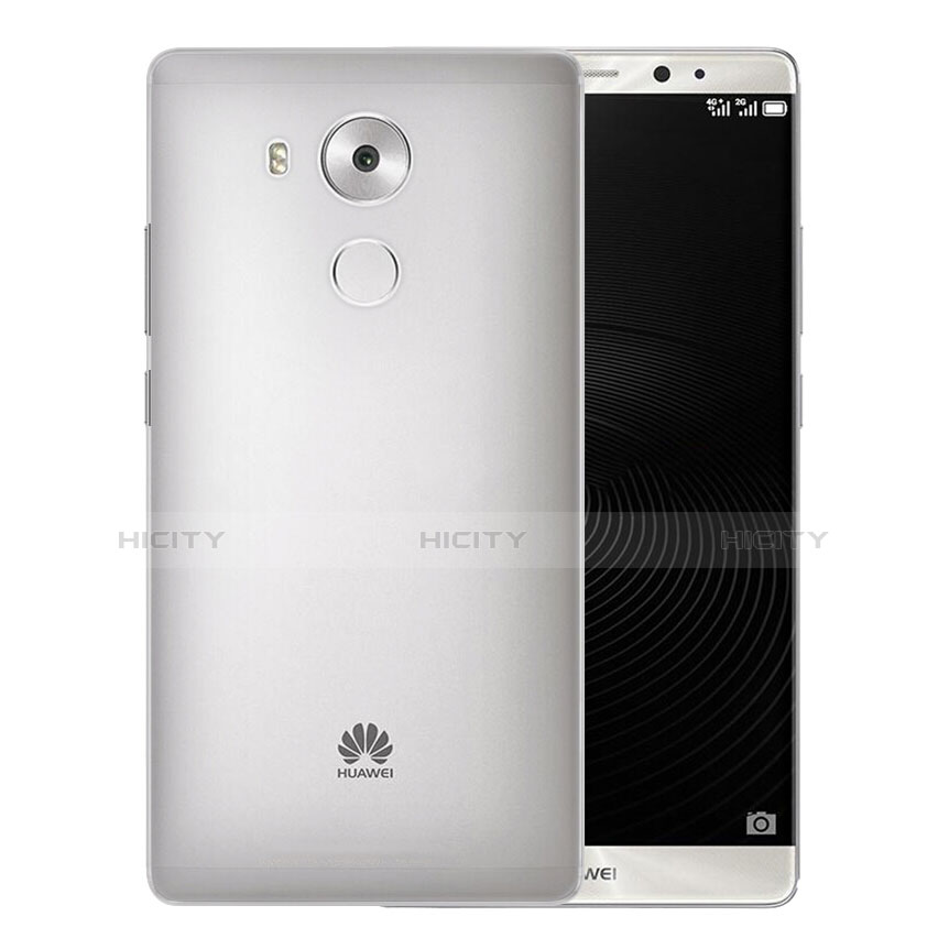 Huawei Mate 8用極薄ケース クリア透明 プラスチック ファーウェイ グレー