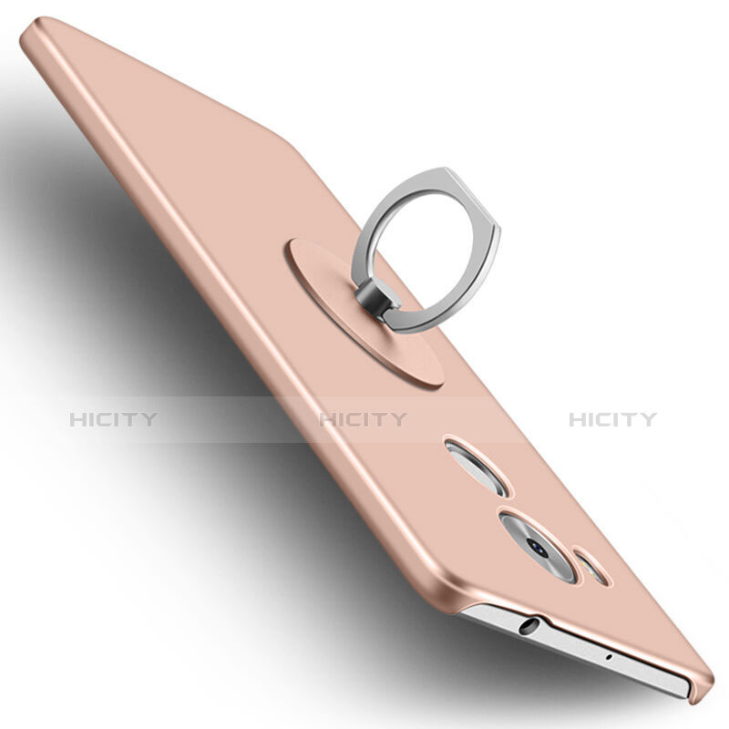 Huawei Mate 8用ハードケース プラスチック 質感もマット アンド指輪 ファーウェイ ピンク