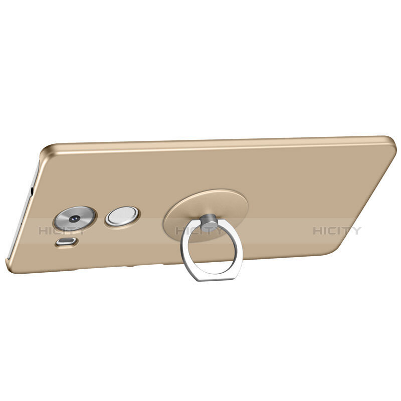 Huawei Mate 8用ハードケース プラスチック 質感もマット アンド指輪 ファーウェイ ゴールド