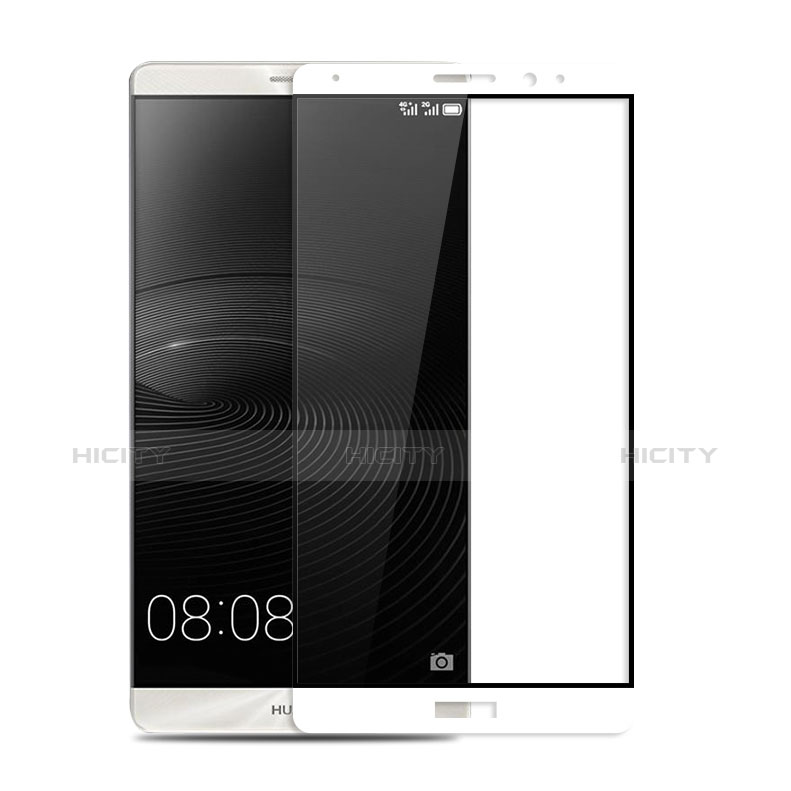 Huawei Mate 8用強化ガラス フル液晶保護フィルム F02 ファーウェイ ホワイト