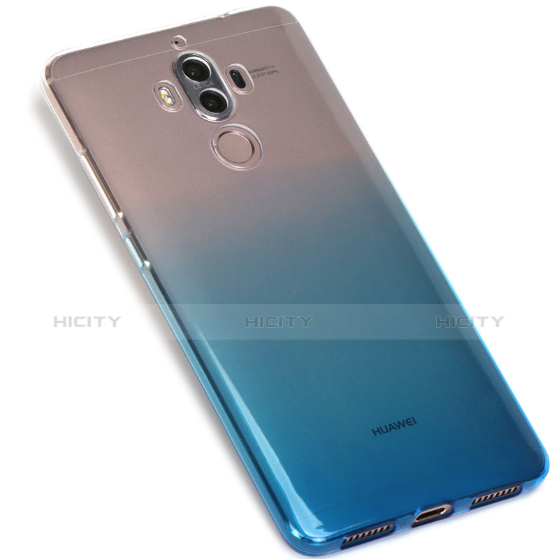 Huawei Mate 9用極薄ソフトケース グラデーション 勾配色 クリア透明 G01 ファーウェイ ネイビー