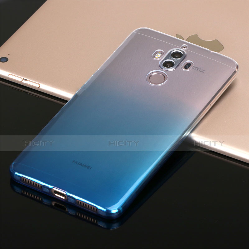 Huawei Mate 9用極薄ソフトケース グラデーション 勾配色 クリア透明 G01 ファーウェイ ネイビー