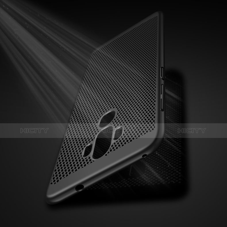 Huawei Mate 9用ハードケース プラスチック メッシュ デザイン ファーウェイ ブラック